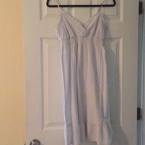 Blue and white stripe dress.